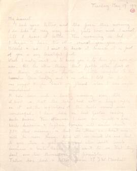 Letter from Ruth Turner to George Mallory, 19 May 1914