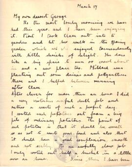 Letter from Ruth to George Mallory, 17 March 1917