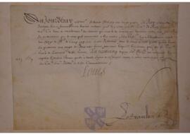 Document signed by Louis XIII