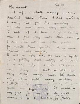 Letter from Ruth to George Mallory, 12 February 1917