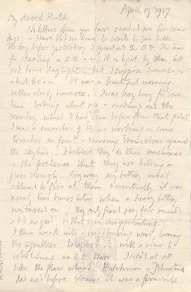 Letter from George to Ruth Mallory, 17 April 1917