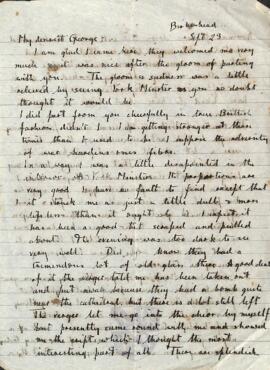 Letter from Ruth to George Mallory, 23 September 1918