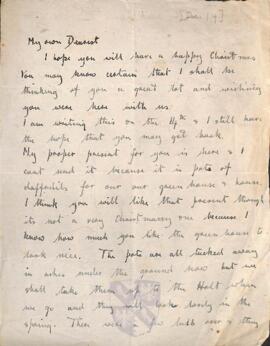 Letter from Ruth to George Mallory, 14 December 1918