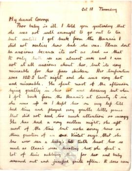 Letter from Ruth to George Mallory, 12 October 1916