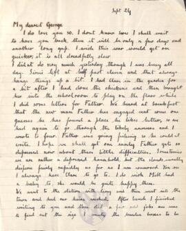 Letter from Ruth to George Mallory, 24 September 1916