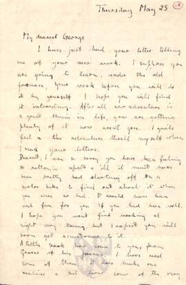 Letter from Ruth to George Mallory, 25 May 1916