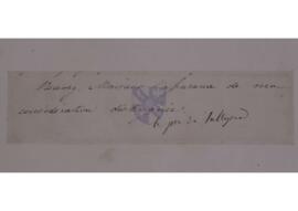 Autograph of Charles Maurice de Talleyrand-Périgord, Prince de Benevento