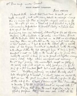 Letter from George to Ruth Mallory, 28 June 1921