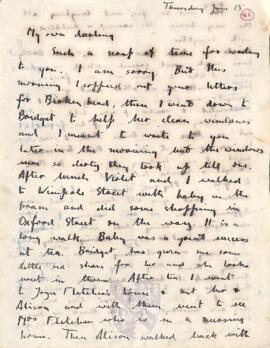 Letter from Ruth to George Mallory, 15 June 1916