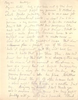 Letter from George to Ruth Mallory, 21 May 1916