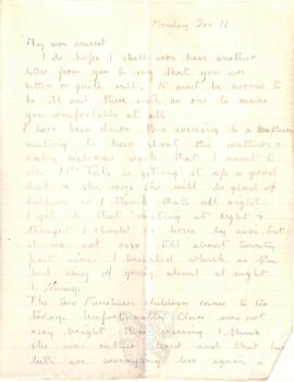 Letter from Ruth to George Mallory, 11 - 12 December 1916