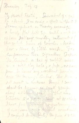 Letter from George to Ruth Mallory, 13 July 1916