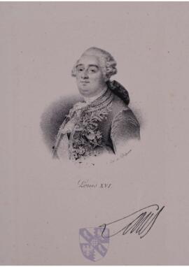 Portrait print of Louis XVI