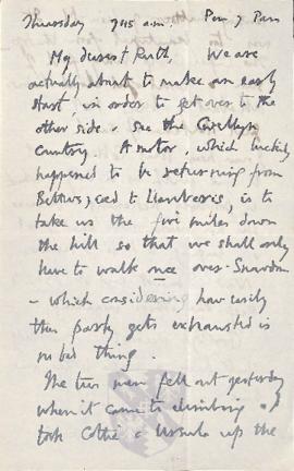 Letter from George to Ruth Mallory, 5 August 1915