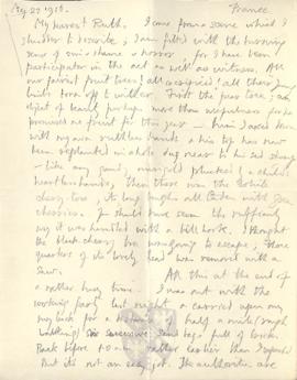 Letter from George to Ruth Mallory, 22 May 1916