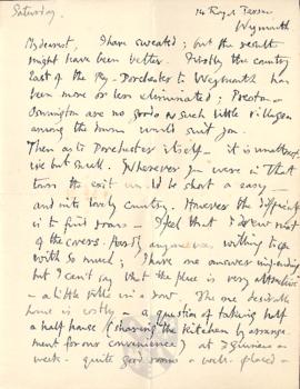 Letter from George to Ruth Mallory, 15 January 1916