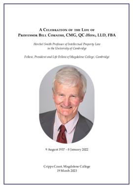 Service Sheet for Memorial Service