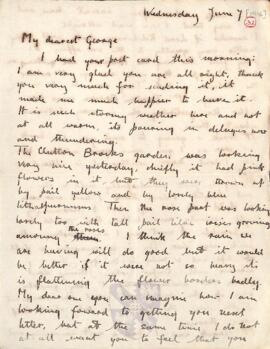 Letter from Ruth to George Mallory, 7 June 1916