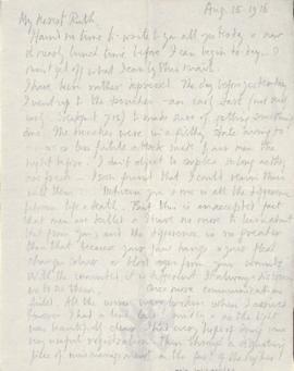 Letter from George to Ruth Mallory, 15 August 1916