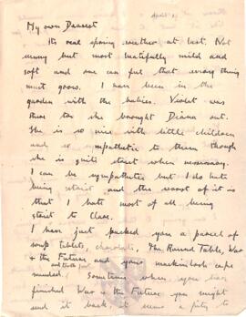 Letter from Ruth to George Mallory, 19 April 1917