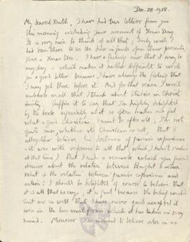 Letter from George to Ruth Mallory, 28 December 1918