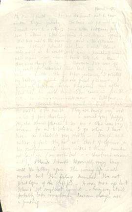 Letter from George to Ruth Mallory, 1 March 1917