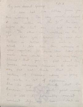 Letter from Ruth to George Mallory, 8 February 1917