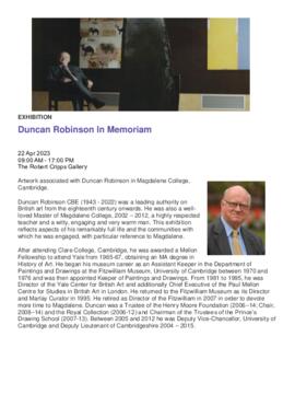Duncan Robinson - In Memoriam