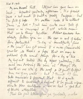 Letter from George to Ruth Mallory, 8 November 1916