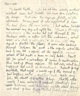 Letter from George to Ruth Mallory, 1 November 1916