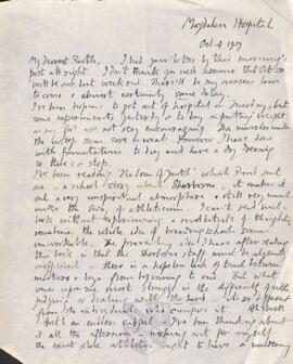 Letter from George to Ruth Mallory, 14 October 1917