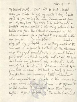 Letter from George to Ruth Mallory, 19 November 1918