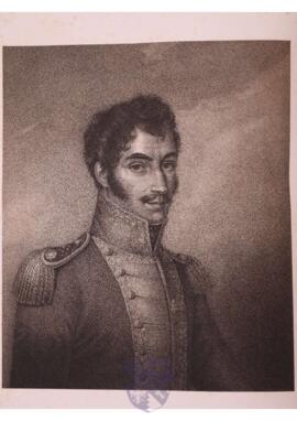 Portrait print of Simón Bolívar