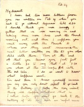 Letter from Ruth to George Mallory, 24 February 1917