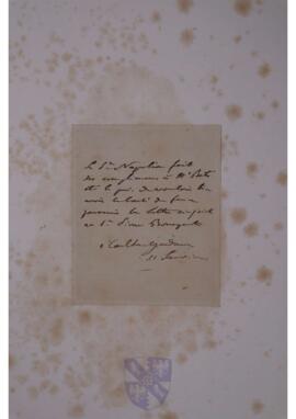 Letter from Louis Napoléon Bonaparte, King of Holland, to Mr Bates