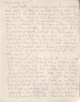 Letter from George to Ruth Mallory, 15 July 1916