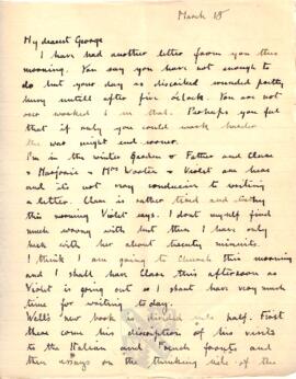 Letter from Ruth to George Mallory, 18 March 1917