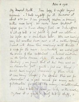 Letter from George to Ruth Mallory, 8 November 1918