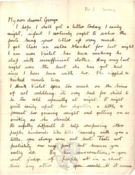 Letter from Ruth to George Mallory, 3 December 1916