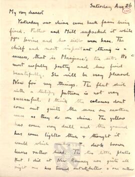Letter from Ruth to George Mallory, 26  August 1916