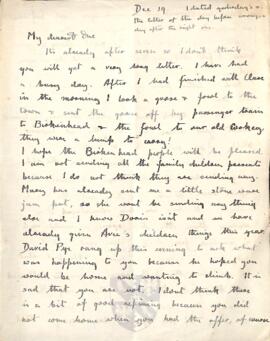 Letter from Ruth to George Mallory, 19 December 1918