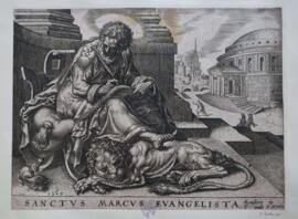 Mark the Evangelist writes his Gospel
