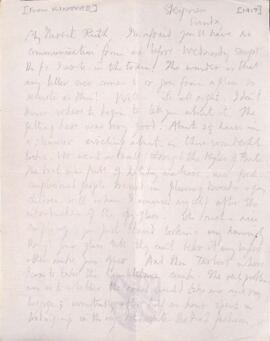 Letter from George to Ruth Mallory, July 1917