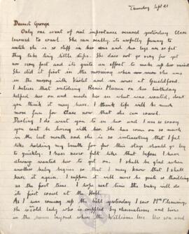 Letter from Ruth to George Mallory, 21 September 1916