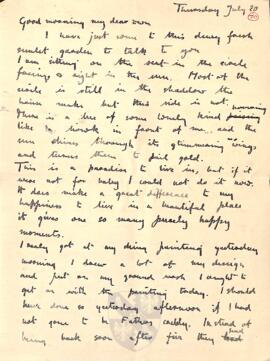 Letter from Ruth to George Mallory, 20 - 21 July 1916