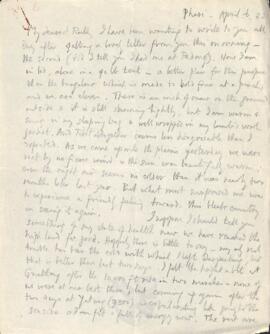 Letter from George to Ruth Mallory, 6-8 April 1922