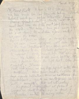 Letter from George to Ruth Mallory, 18 March 1917