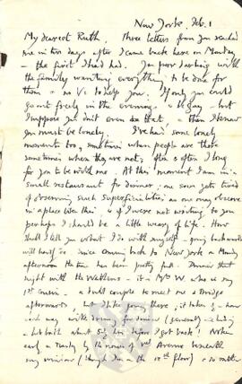 Letter from George to Ruth Mallory, 1-2 February 1923