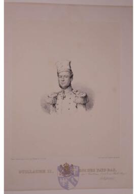 Portrait print of William II, King of the Netherlands