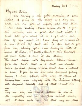 Letter from Ruth to George Mallory, 5 December 1916